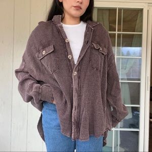 Free People Oversized Button Up